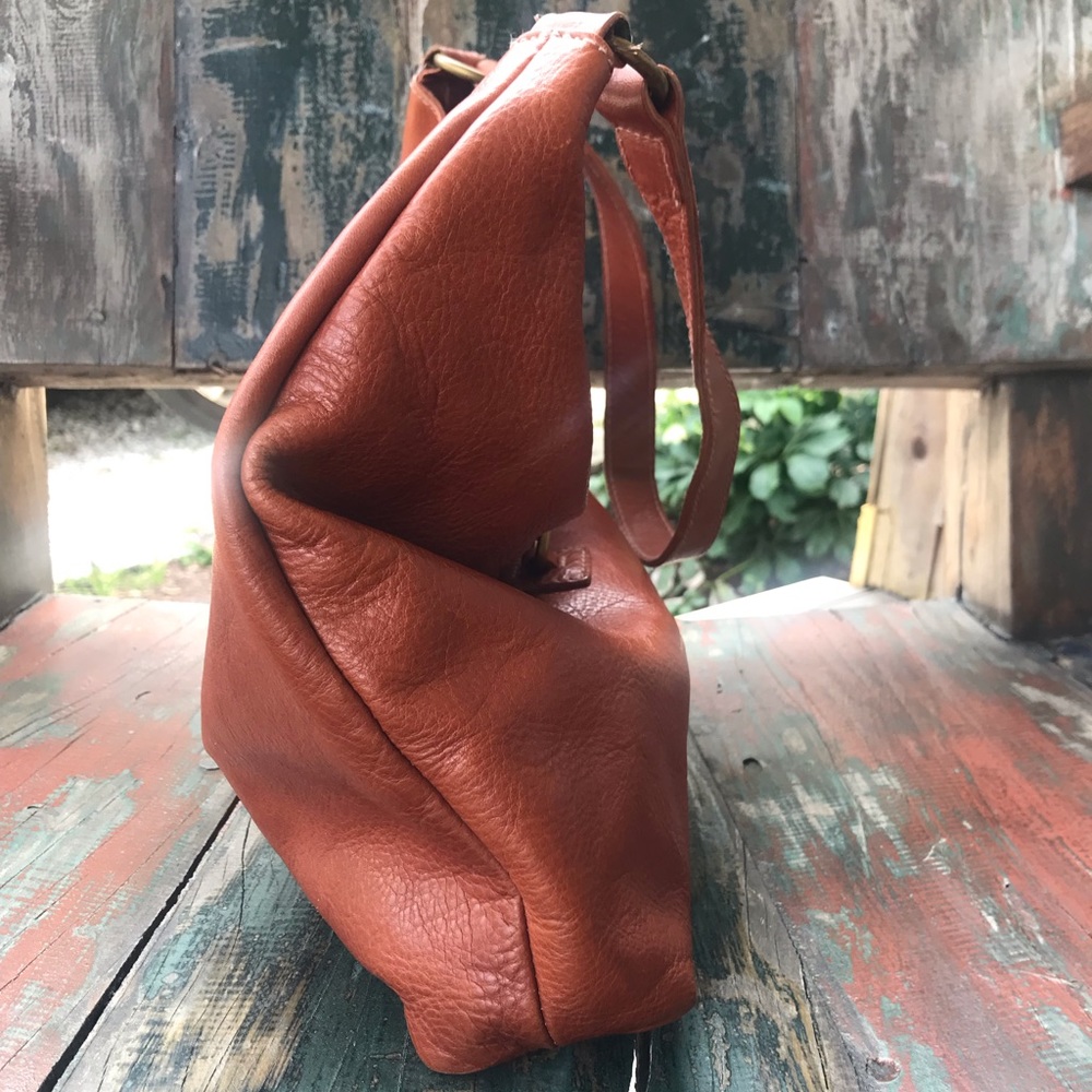 Lauren Ralph Lauren Brown Leather Shoulder Bag - Picture 5 of 5